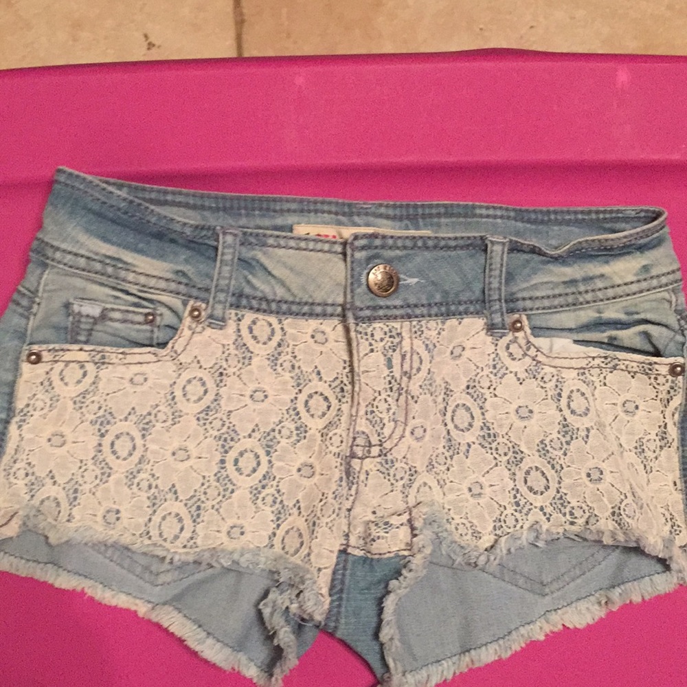 Lace Jean Shorts